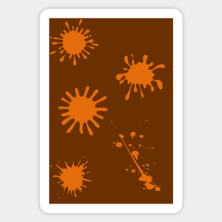 Color Splash Orange Sticker